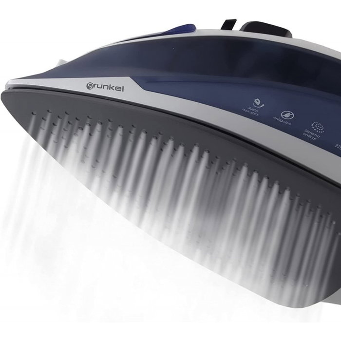 Grunkel Plancha de Vapor 2200W con Termostato Ajustable y Suela Cerámica